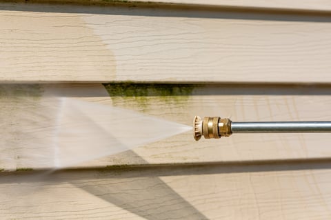 Exterior cleaning close up