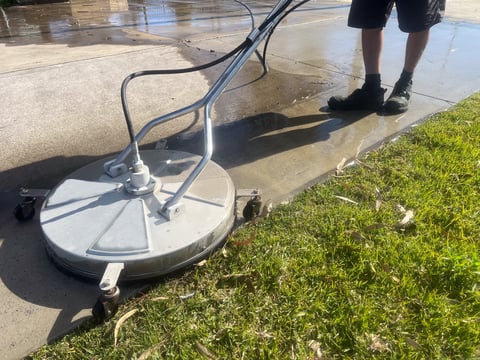 Driveway pressure washing results